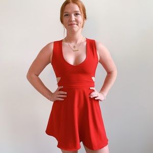 Red cocktail dress